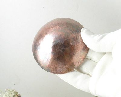 Alternate image for Hand-Hammered Small Copper Trinket Bowl with Mood Token Set