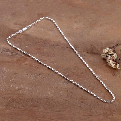 Alternate image for Minimalist High-Polished Sterling Silver Rolo Chain Necklace Linked Future