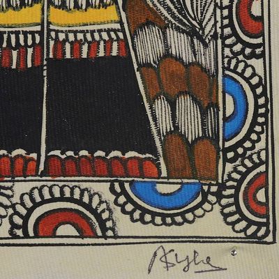 Alternate image for Madhubani Folk Art Painting of Royal Indian Elephant Festive Elephant