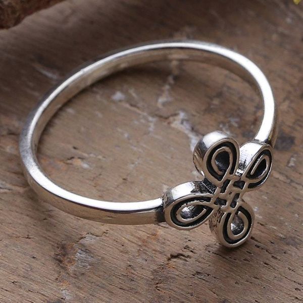 Alternate image for Polished Celtic-Inspired Sterling Silver Cocktail Ring Infinite Knot