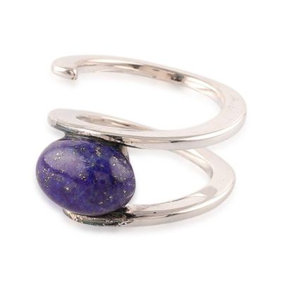 Alternate image for Birthstone Lapis Lazuli Stone and Sterling Silver Wrap Ring True Glory