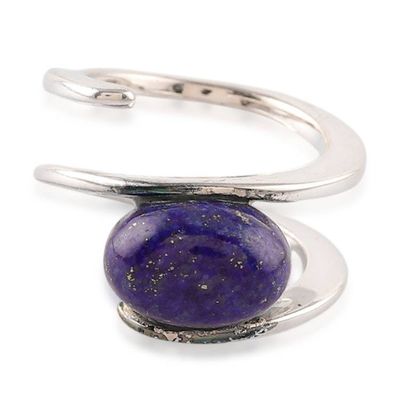 Alternate image for Birthstone Lapis Lazuli Stone and Sterling Silver Wrap Ring True Glory
