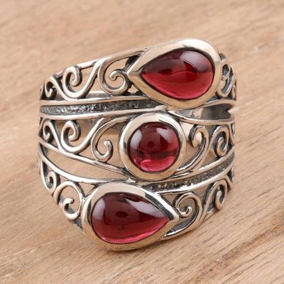 Primary image for Multi-Stone Garnet Cocktail Ring from India Coming and Going