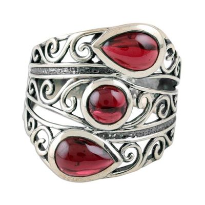 Alternate image for Multi-Stone Garnet Cocktail Ring from India Coming and Going
