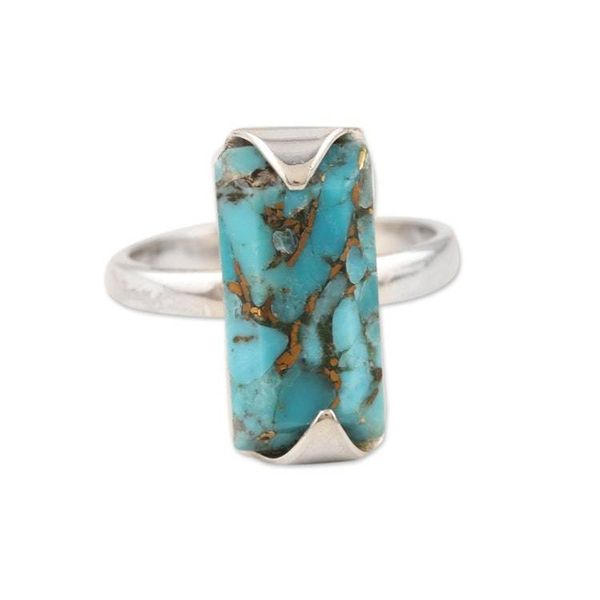 Alternate image for Hand Made Sterling Silver Cocktail Ring Double Vision