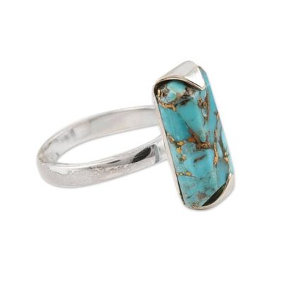 Alternate image for Hand Made Sterling Silver Cocktail Ring Double Vision