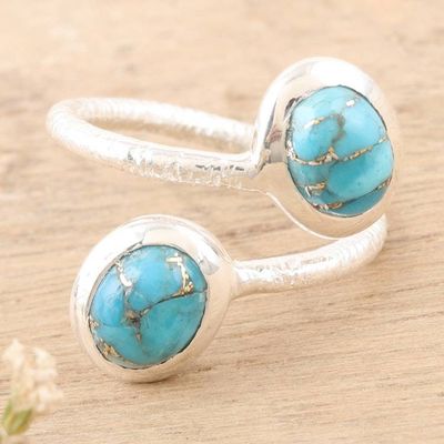 Primary image for Composite Turquoise Wrap Ring Charismatic Blue
