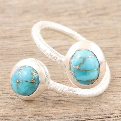 Alternate image for Composite Turquoise Wrap Ring Charismatic Blue