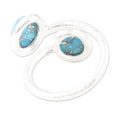 Alternate image for Composite Turquoise Wrap Ring Charismatic Blue