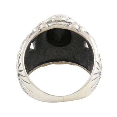Alternate image for Sterling Silver and Black Onyx Cocktail Ring Midnight Appeal