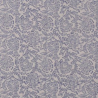 Alternate image for Hand-Block Printed Cotton Sarong with Floral and Leaf Theme Gorgeous Garden