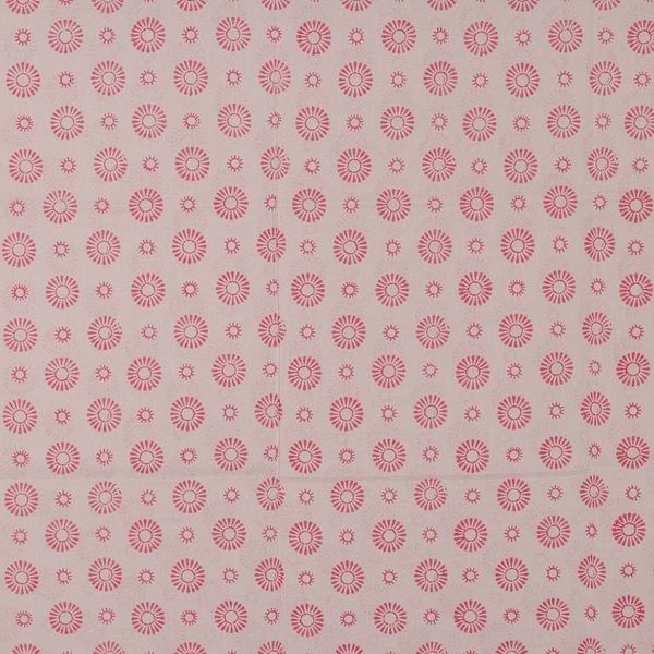 Alternate image for Spring-Themed Hand-Block Printed Deep Rose Cotton Sarong Deep Rose Dame