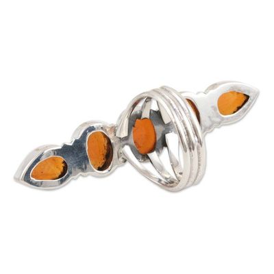 Alternate image for Carnelian and 925 Sterling Silver Cocktail Ring from India Sunset Glam