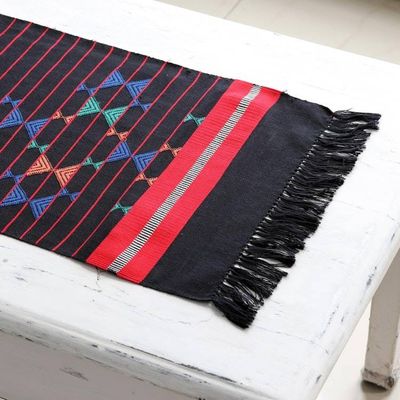 Alternate image for Hand-woven Cotton Runner Table Linen from India Colorful Constellations