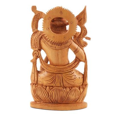 Alternate image for Hand Carved Kadam Wood Krishna Sculpture Benevolent Krishna