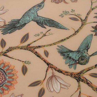 Alternate image for Sylvan-Themed Resin-Coated Mango Wood Tray Made in India Refined Mother Nature