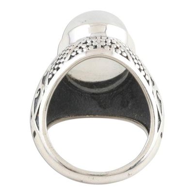 Alternate image for Rainbow Moonstone Cabochon Ring from India Magic in the Mist