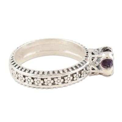 Alternate image for Amethyst and Sterling Silver Solitaire Ring Wonder Years