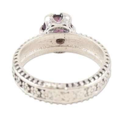 Alternate image for Amethyst and Sterling Silver Solitaire Ring Wonder Years