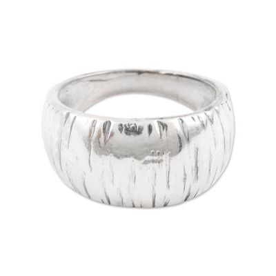 Alternate image for Hand Crafted Sterling Silver Domed Ring Vaulted