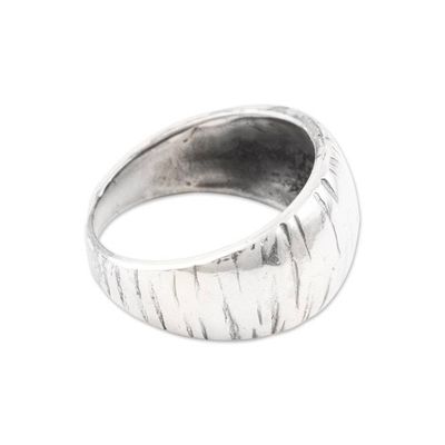 Alternate image for Hand Crafted Sterling Silver Domed Ring Vaulted