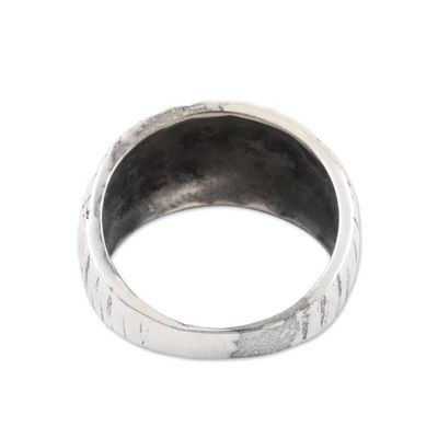 Alternate image for Hand Crafted Sterling Silver Domed Ring Vaulted