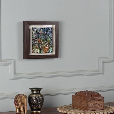 Alternate image for Sun-Themed Textured Vitreous Enamel on Copper Wall Art Radiant Renewal