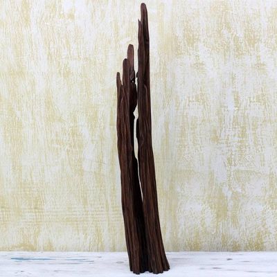 Primary image for Hand Carved Driftwood Abstract Sculpture from India Magical Touch