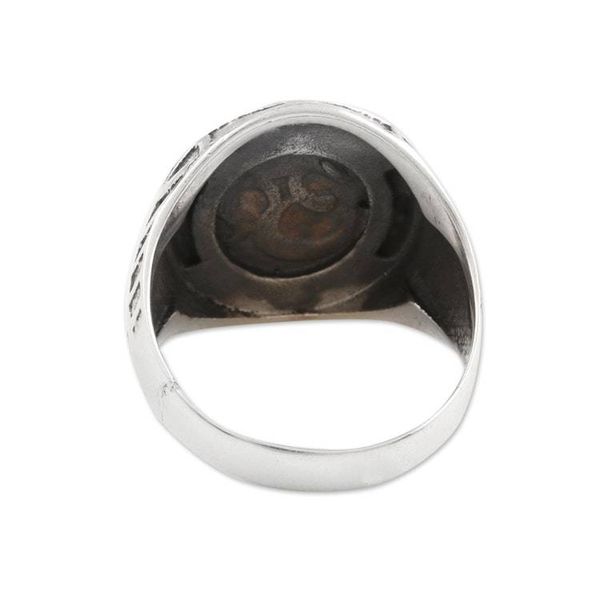 Alternate image for Mens Om Symbol Sterling Silver Ring Glorious Om
