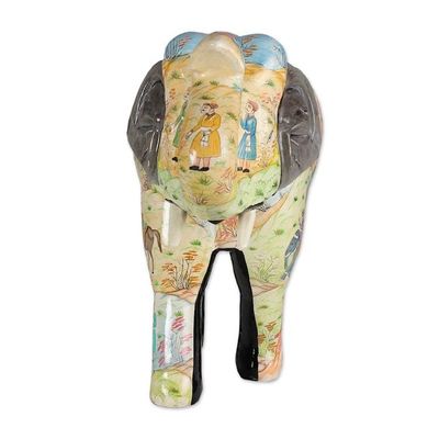 Alternate image for Traditional Painted Papier Mache Royal Elephant Sculpture Giant of the Traditions