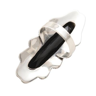 Alternate image for Sterling Silver and Onyx Cocktail Ring Midnight Shine