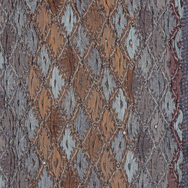 Alternate image for Geometric Textured Ruffled Wool Scarf with Sequin Accents Diamond Delight