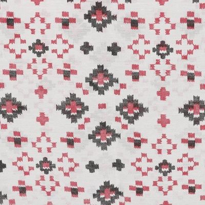 Alternate image for Geometric-Patterned 100 Cotton Scarf with Black Piping Linen Constellation