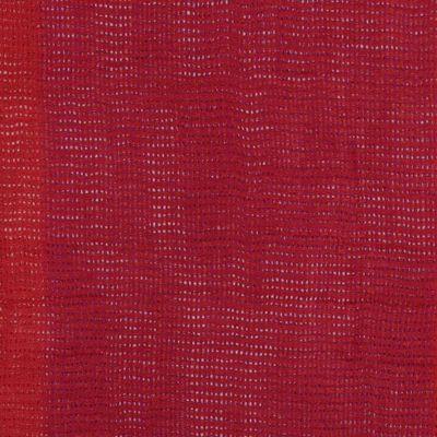 Alternate image for Textured Wool Shawl in Red Shades with Fringes from India Cherry Attraction