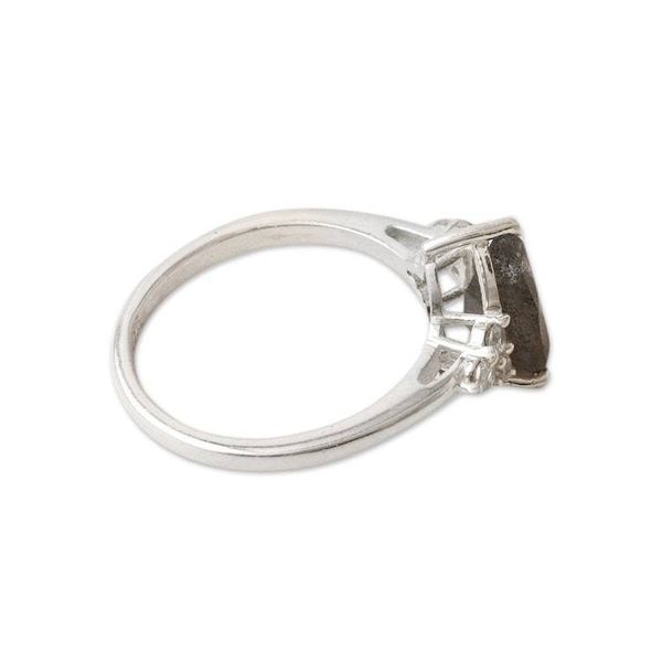 Alternate image for 925 Silver Cocktail Ring with Labradorite and Cubic Zirconia Beloved Princess