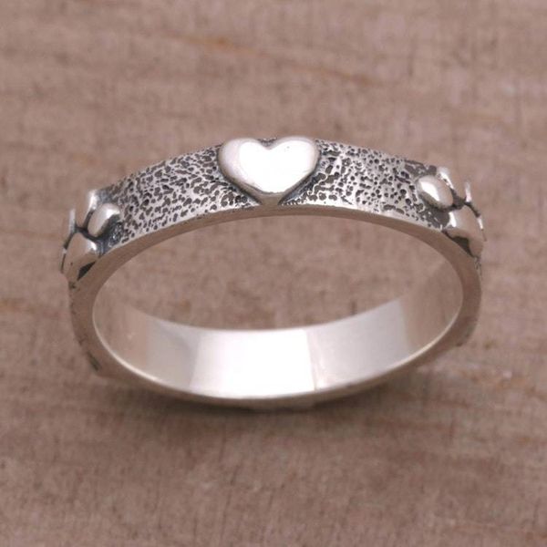 Alternate image for Sterling Silver Heart and Paw Print Ring from Bali Paws for Love