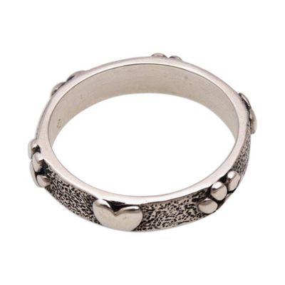 Alternate image for Sterling Silver Heart and Paw Print Ring from Bali Paws for Love