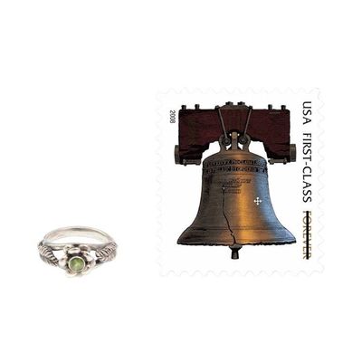 Alternate image for Peridot flower ring Anemone Blossom