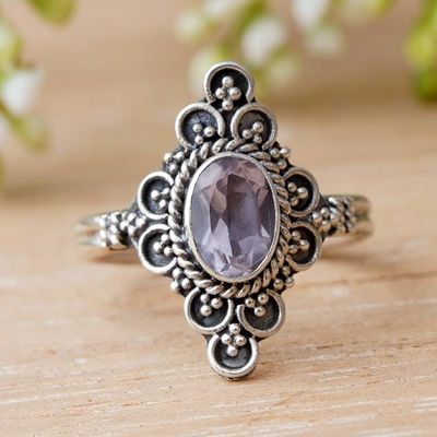 Primary image for Handcrafted Faceted Amethyst Cocktail Ring from Bali Daydreams