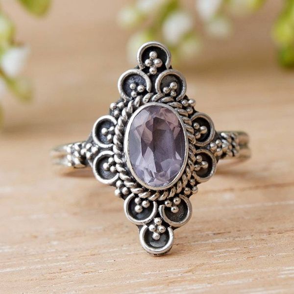 Alternate image for Handcrafted Faceted Amethyst Cocktail Ring from Bali Daydreams