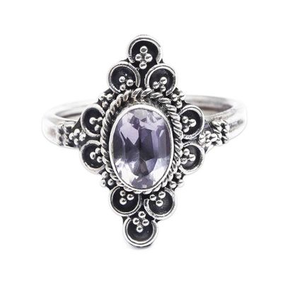Alternate image for Handcrafted Faceted Amethyst Cocktail Ring from Bali Daydreams