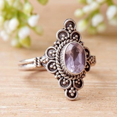 Alternate image for Handcrafted Faceted Amethyst Cocktail Ring from Bali Daydreams