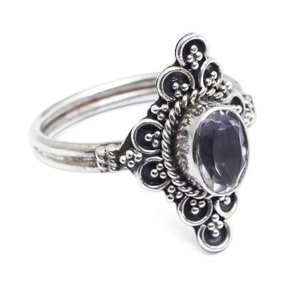 Alternate image for Handcrafted Faceted Amethyst Cocktail Ring from Bali Daydreams