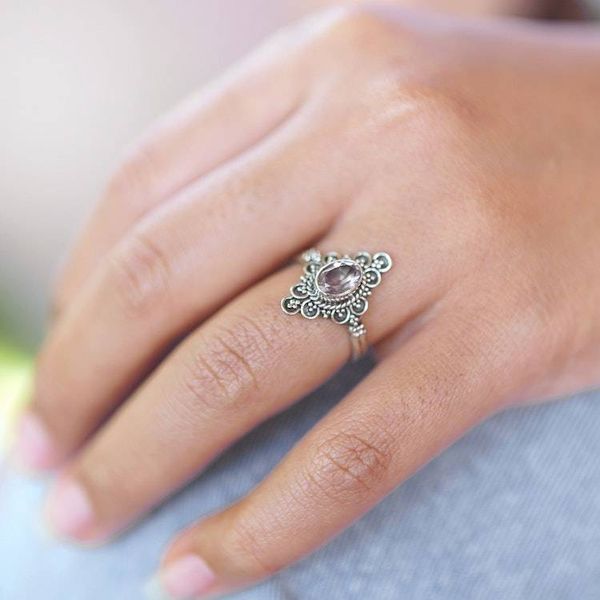 Alternate image for Handcrafted Faceted Amethyst Cocktail Ring from Bali Daydreams
