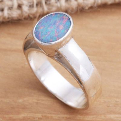 Alternate image for Hand Crafted Opal and Sterling Silver Ring Pride