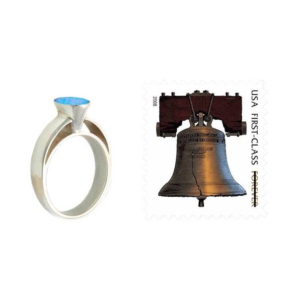 Alternate image for Hand Crafted Opal and Sterling Silver Ring Pride