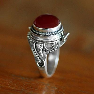 Primary image for Carnelian cocktail ring Bali Secrets