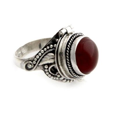 Alternate image for Carnelian cocktail ring Bali Secrets