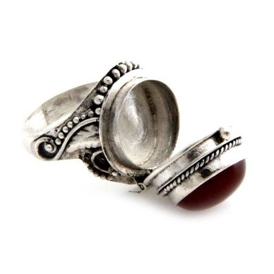 Alternate image for Carnelian cocktail ring Bali Secrets