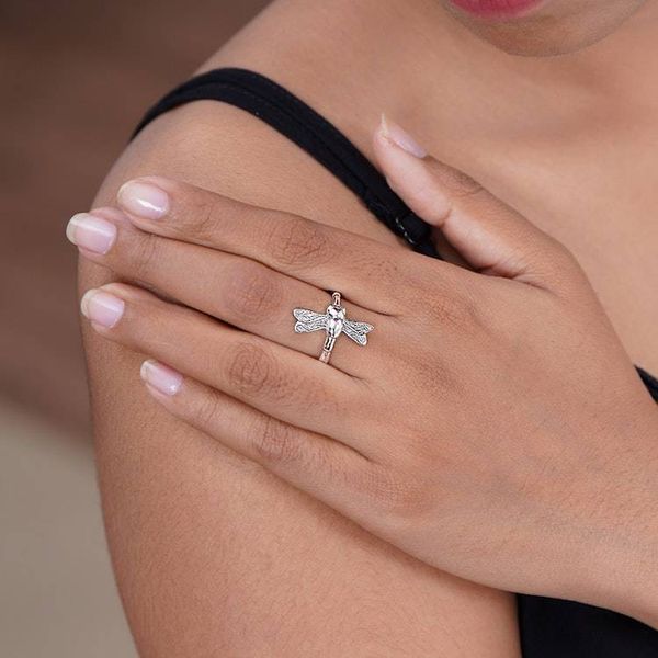 Alternate image for Mens Sterling Silver Ring Dragonfly Fortunes
